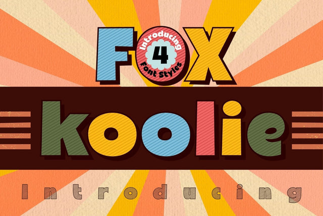 Fox Koolie : 4 Font styles Font Fox7 By Rattana 