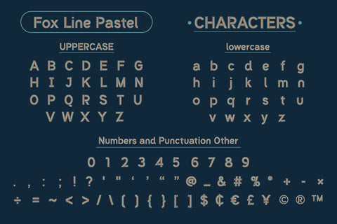 Fox Line Pastel &Fox Line Font Duo Font Fox7 By Rattana 