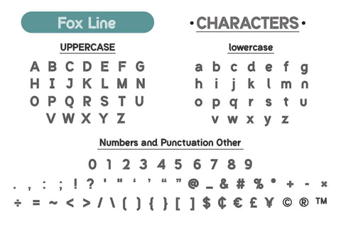 Fox Line Pastel &Fox Line Font Duo Font Fox7 By Rattana 