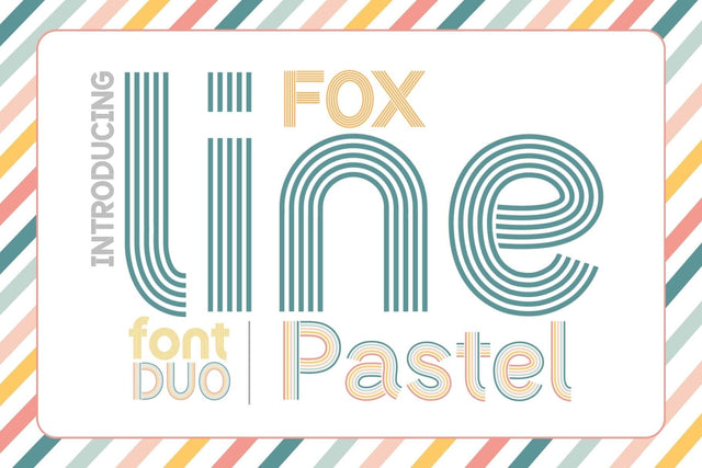 Fox Line Pastel &Fox Line Font Duo Font Fox7 By Rattana 