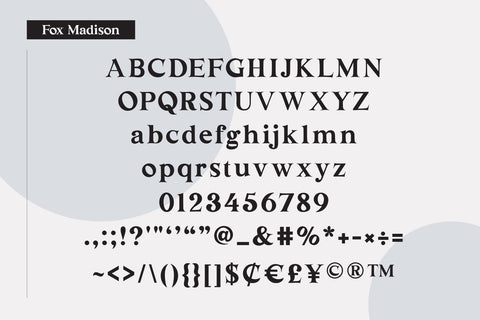 Fox Madison Font Duo Font Fox7 By Rattana 