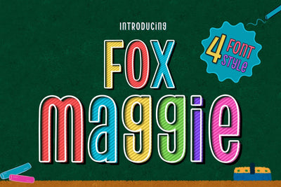 Fox Maggie: 4 Font Styles Font Fox7 By Rattana 