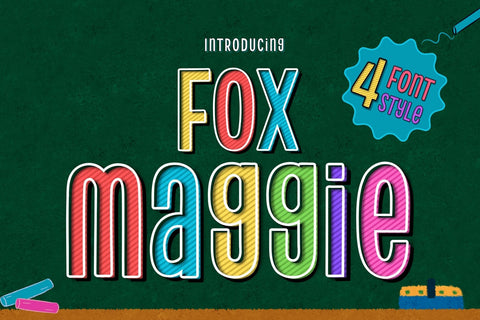 Fox Maggie: 4 Font Styles Font Fox7 By Rattana 