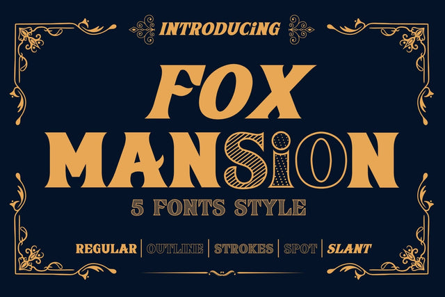 Fox Mansion 5 Fonts Style Font Fox7 By Rattana 