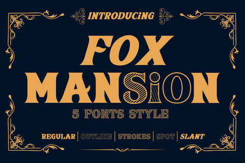 Fox Mansion 5 Fonts Style Font Fox7 By Rattana 