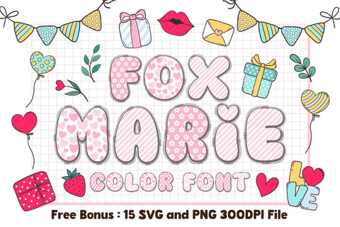 Fox Marie Color Font Font Fox7 By Rattana 