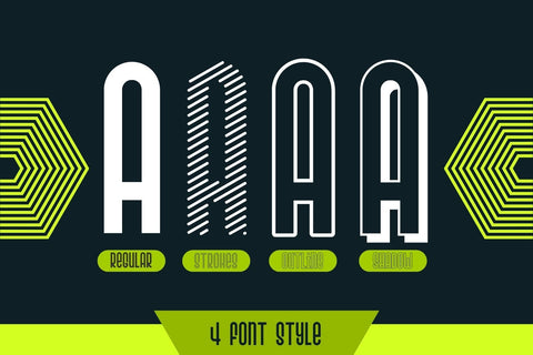 Fox Matrix: 4 Font Style Font Fox7 By Rattana 