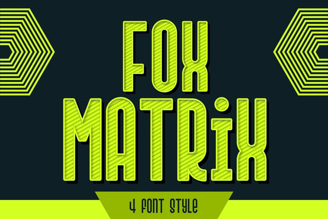 Fox Matrix: 4 Font Style Font Fox7 By Rattana 