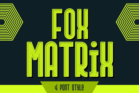 Fox Matrix: 4 Font Style Font Fox7 By Rattana 