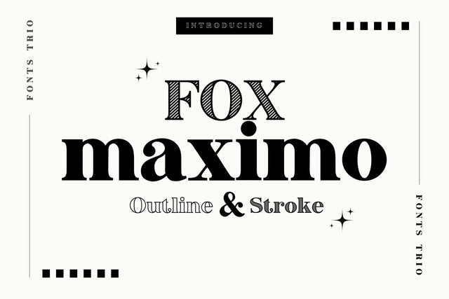 Fox Maximo Font Trio Font Fox7 By Rattana 