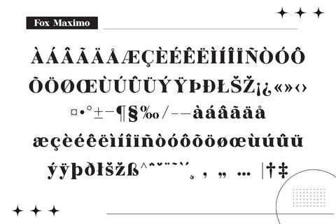 Fox Maximo Font Trio Font Fox7 By Rattana 