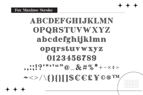 Fox Maximo Font Trio Font Fox7 By Rattana 