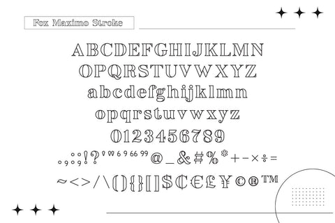 Fox Maximo Font Trio Font Fox7 By Rattana 