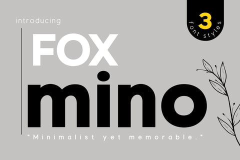 Fox Mino 3 Font Styles Font Fox7 By Rattana 