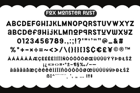 Fox Monster Fonts 5 Style Font Fox7 By Rattana 