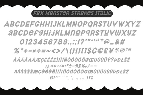 Fox Monster Italic Fonts 5 Style Font Fox7 By Rattana 