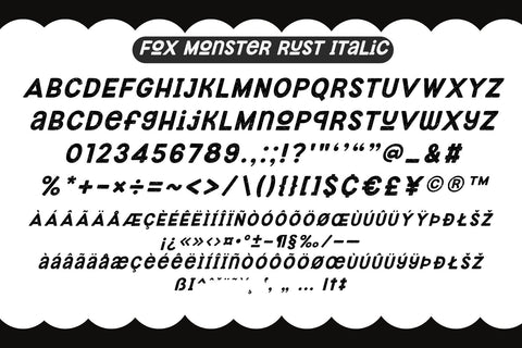 Fox Monster Italic Fonts 5 Style Font Fox7 By Rattana 