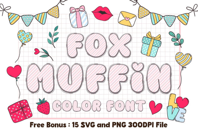 Fox Muffin Color Font Font Fox7 By Rattana 