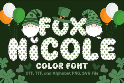 Fox Nicole Color Font Font Fox7 By Rattana 