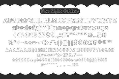Fox Night Fonts 5 Style Font Fox7 By Rattana 