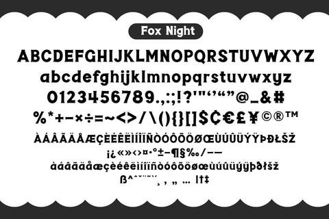 Fox Night Fonts 5 Style Font Fox7 By Rattana 