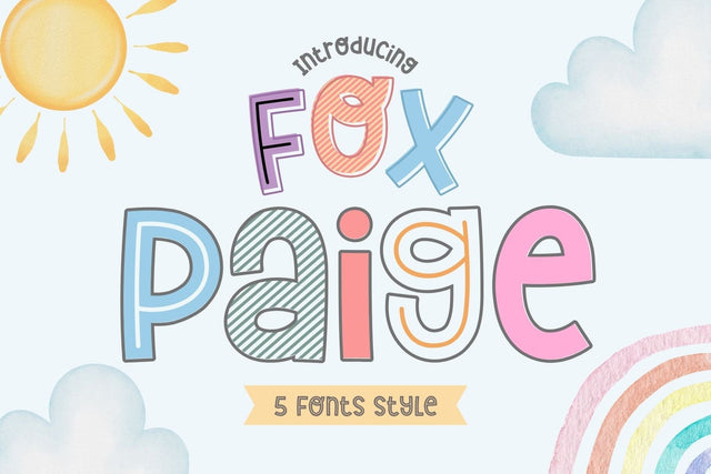 Fox Paige 5 Fonts Style Font Fox7 By Rattana 