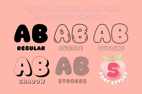 Fox Peachi: 5 Font Styles Font Fox7 By Rattana 