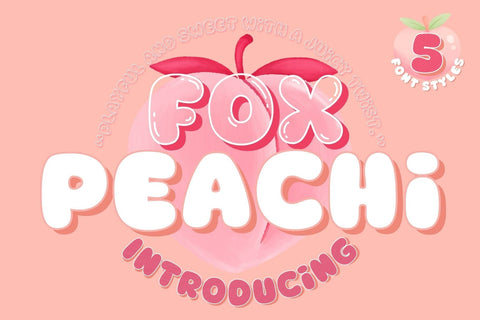 Fox Peachi: 5 Font Styles Font Fox7 By Rattana 