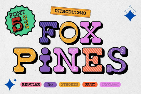 Fox Pines Fonts 5 Style Font Fox7 By Rattana 