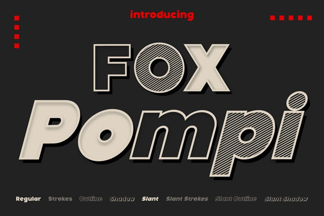 Fox Pompi : 8 Font Style Font Fox7 By Rattana 