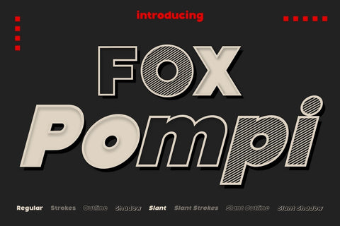 Fox Pompi : 8 Font Style Font Fox7 By Rattana 