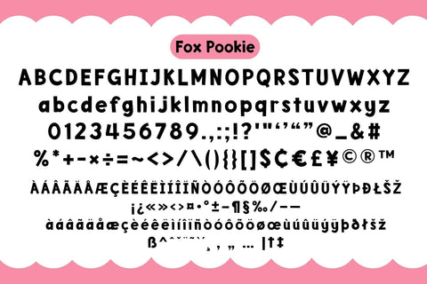 Fox Pookie Fonts 4 Style Font Fox7 By Rattana 