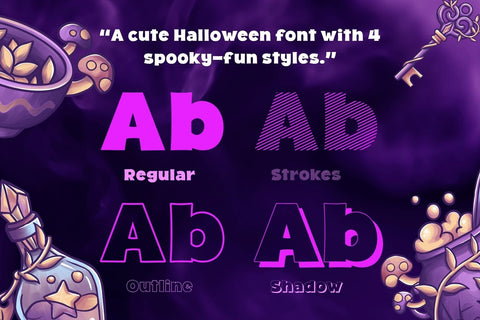 Fox Potion : 4 Font Styles Font Fox7 By Rattana 