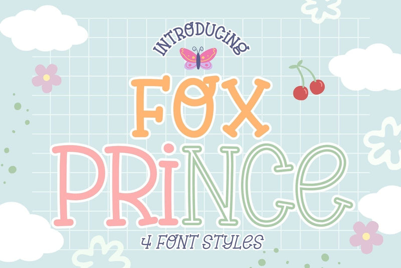 Fox Prince: 4 font styles Font Fox7 By Rattana 