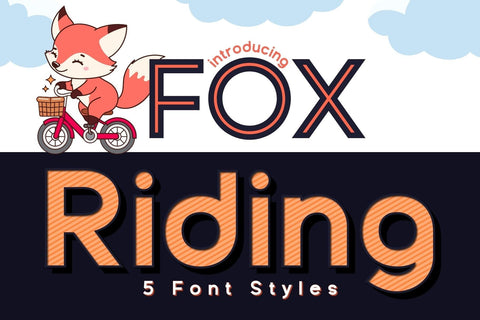 Fox Riding : 5 Font Styles Font Fox7 By Rattana 