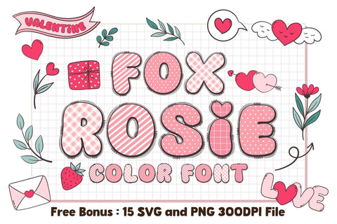 Fox Rosie Color Font Font Fox7 By Rattana 