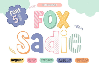 Fox Sadie Fonts 5 Style Font Fox7 By Rattana 