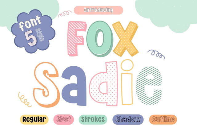 Fox Sadie Fonts 5 Style Font Fox7 By Rattana 