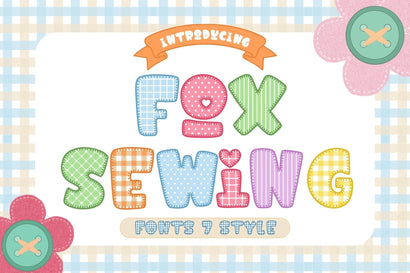 Fox Sewing Fonts 7 Style Font Fox7 By Rattana 