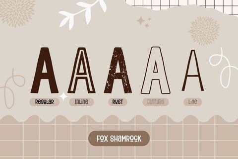 Fox Shamrock : 5 Font Styles Font Fox7 By Rattana 