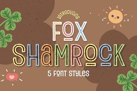 Fox Shamrock : 5 Font Styles Font Fox7 By Rattana 