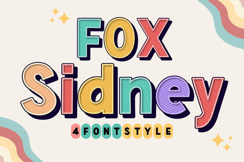 Fox Sidney : 4 Font Style Font Fox7 By Rattana 