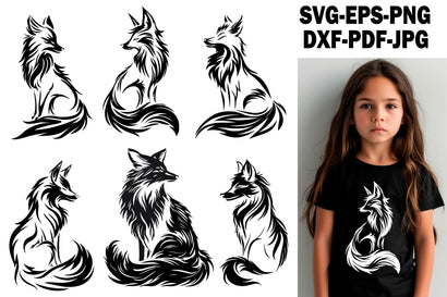 Fox Silhouette SVG Vector Cut Files EPS, PNG, DXF, Fox Icon SVG Yuliya 