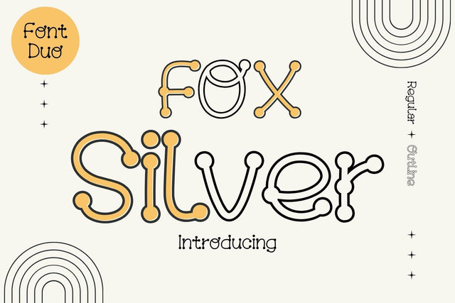 Fox Silver Font Duo Font Fox7 By Rattana 
