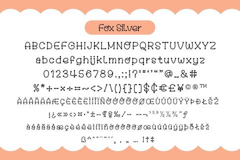 Fox Silver Font Duo Font Fox7 By Rattana 