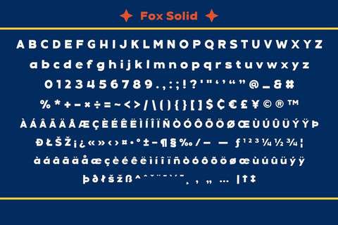 Fox Solid: 4 Font Style Font Fox7 By Rattana 