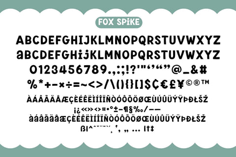 Fox Spike Fonts 5 Style Font Fox7 By Rattana 