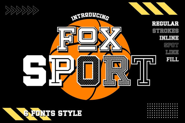 Fox Sport 6 Fonts Style Font Fox7 By Rattana 