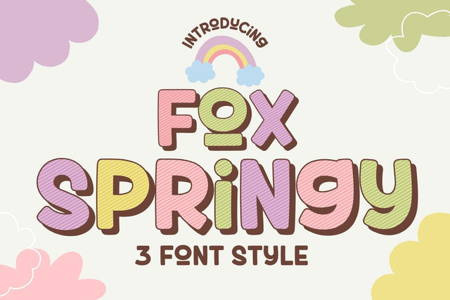 Fox Springy : 3 Font Style Font Fox7 By Rattana 
