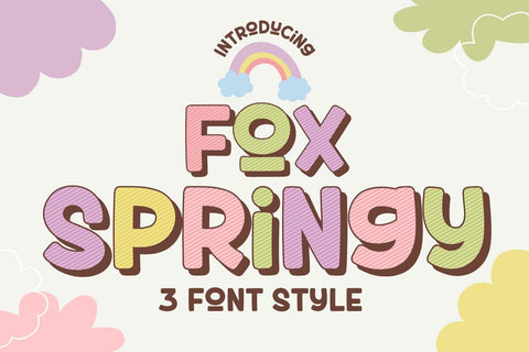 Fox Springy : 3 Font Style Font Fox7 By Rattana 